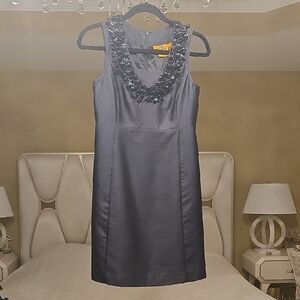 Tory Burch Silk Black Embellished Mini Dress